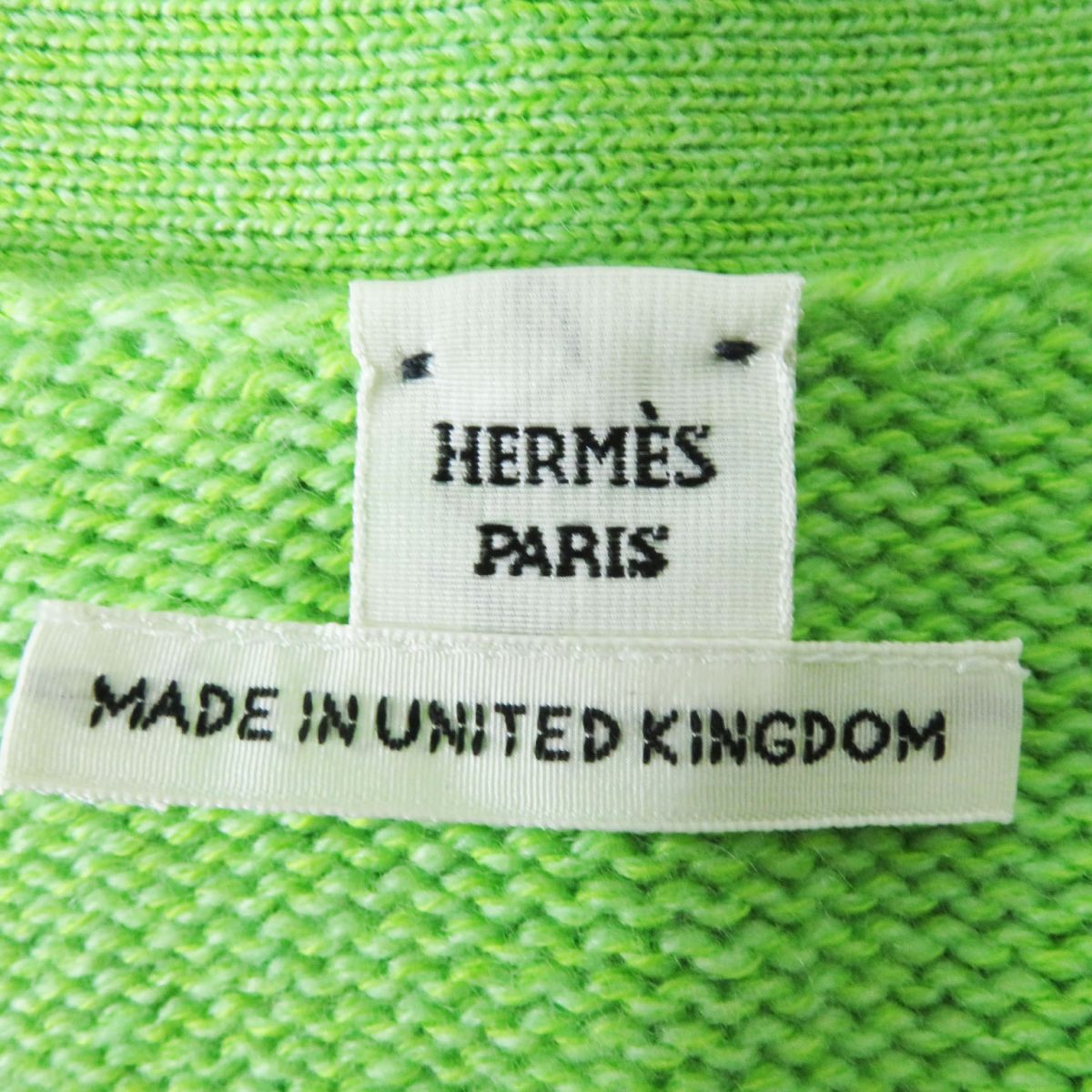 HERMES cardigan Main: 64% cashmere, Main: 36% cotton Light green Women 34  d
