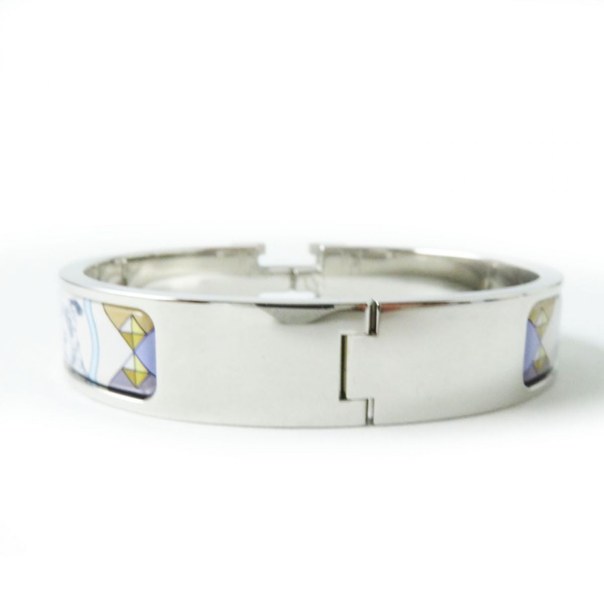 HERMES bracelet Gold Plated Silver multi H Hangul Collier & Chien Click crack PM Women  d