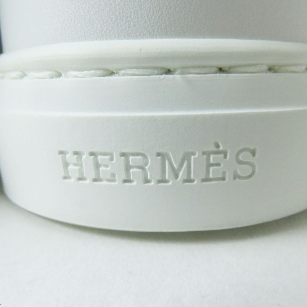 HERMES sneakers Part: Leather, Part: Kelly Metal White xSilver Metal Women 36.5  d