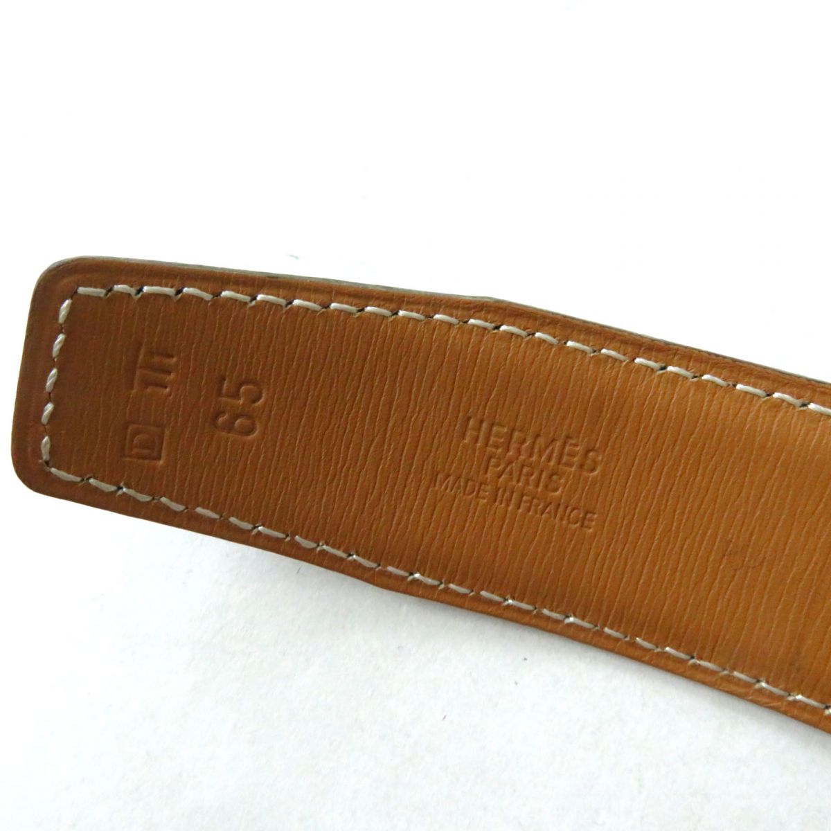 HERMES belt Main: Leather Black x Gold Metal Women  d