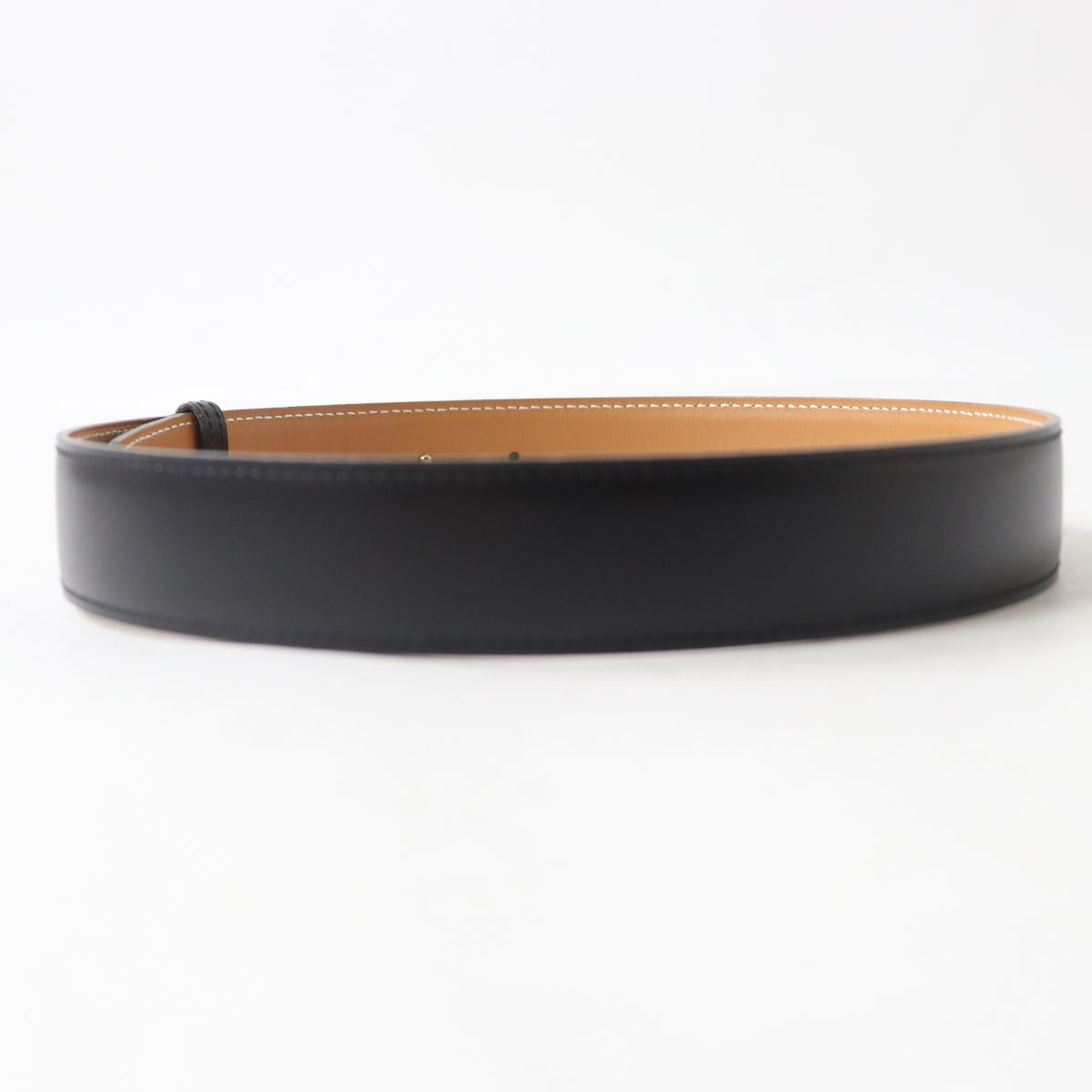 HERMES belt Main: Leather Black x Gold Metal Women  d
