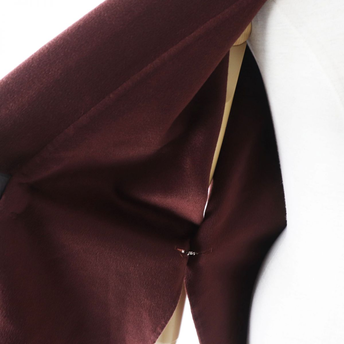 HERMES Best Main: 100% cashmere, Leather part: Sheepskin Brown Women 34  d