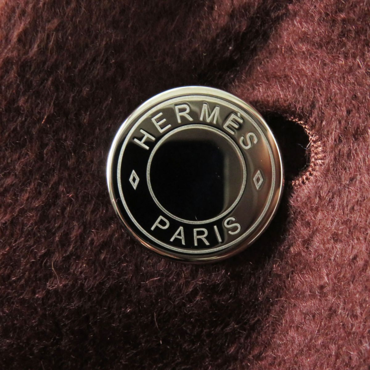 HERMES Best Main: 100% cashmere, Leather part: Sheepskin Brown Women 34  d