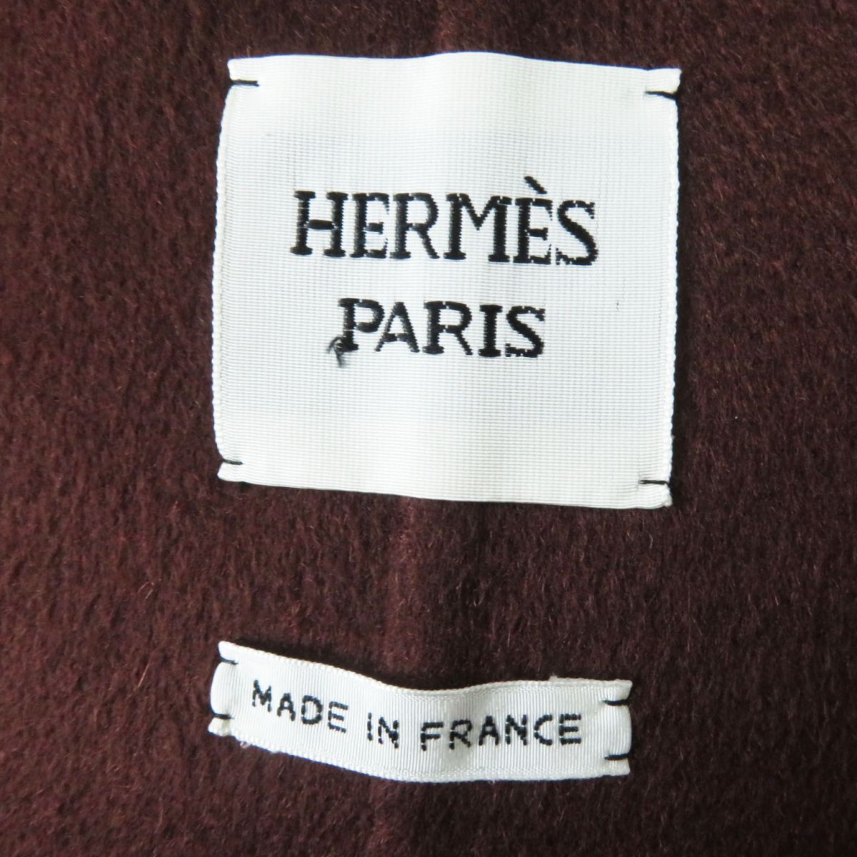 HERMES Best Main: 100% cashmere, Leather part: Sheepskin Brown Women 34  d