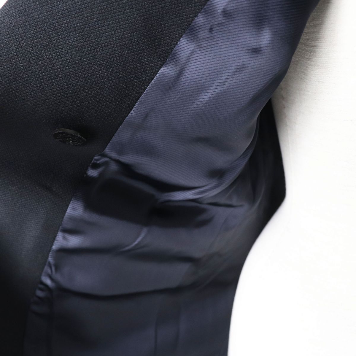 HERMES tailored jacket Outer: 70% nylon, Outer: 30% wool, Lining: 85% rayon, Lining: 15% silk, Sleeve lining: 100% cupra black Women 34  d