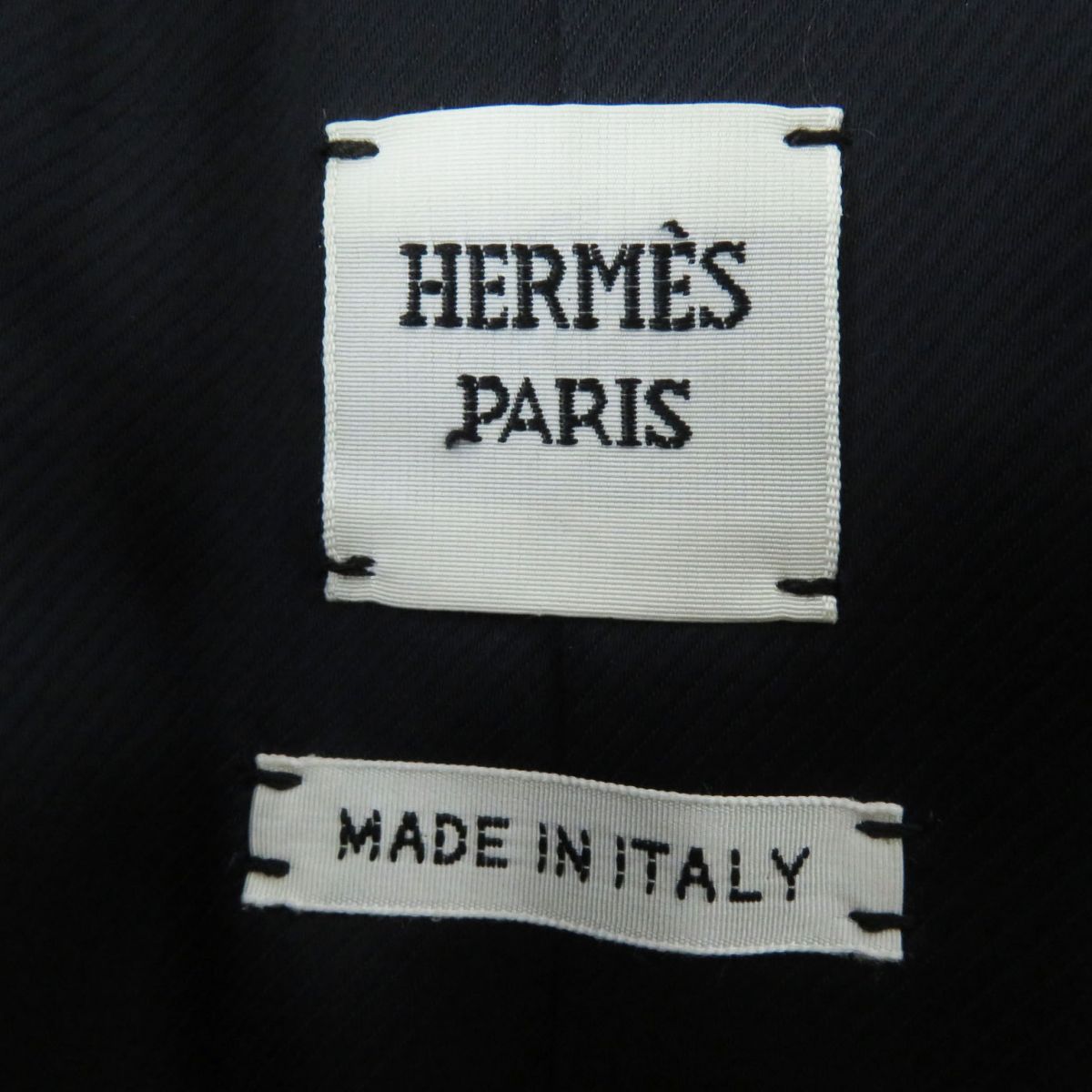 HERMES tailored jacket Outer: 70% nylon, Outer: 30% wool, Lining: 85% rayon, Lining: 15% silk, Sleeve lining: 100% cupra black Women 34  d
