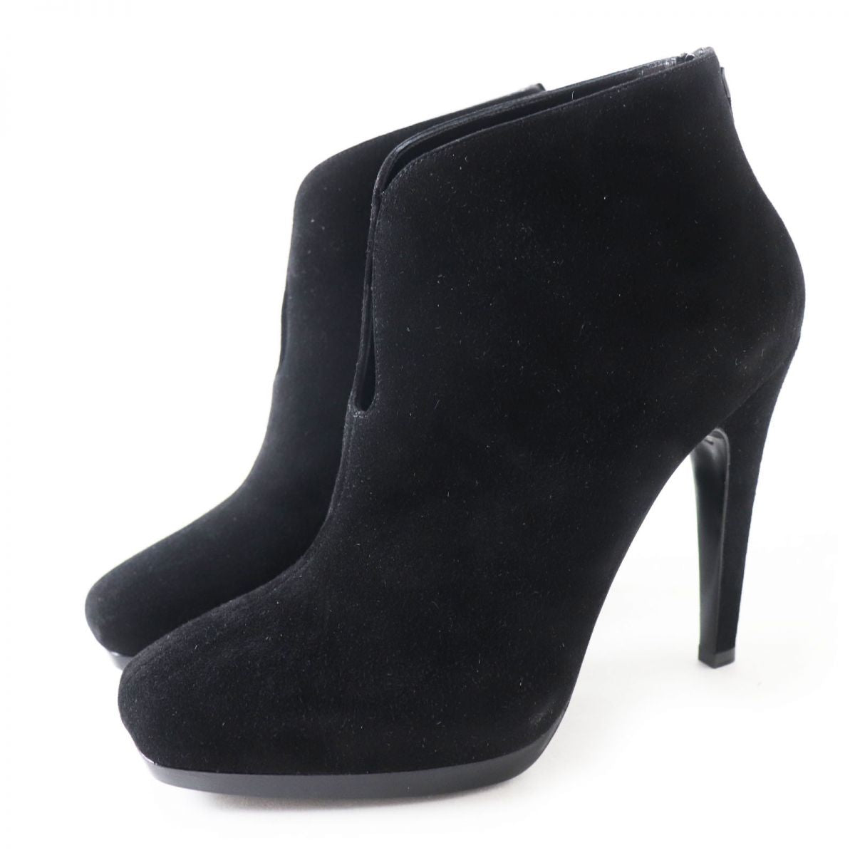 HERMES Booties Main: Suede leather black Women 38  d