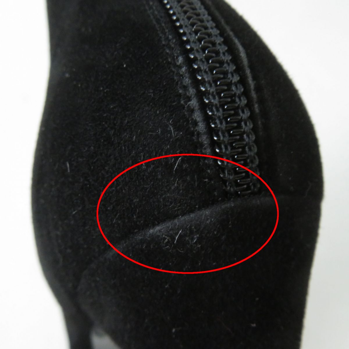 HERMES Booties Main: Suede leather black Women 38  d