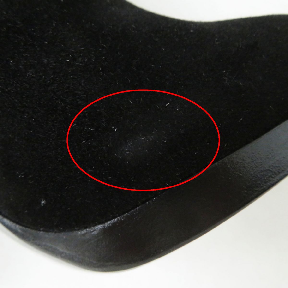 HERMES Booties Main: Suede leather black Women 38  d