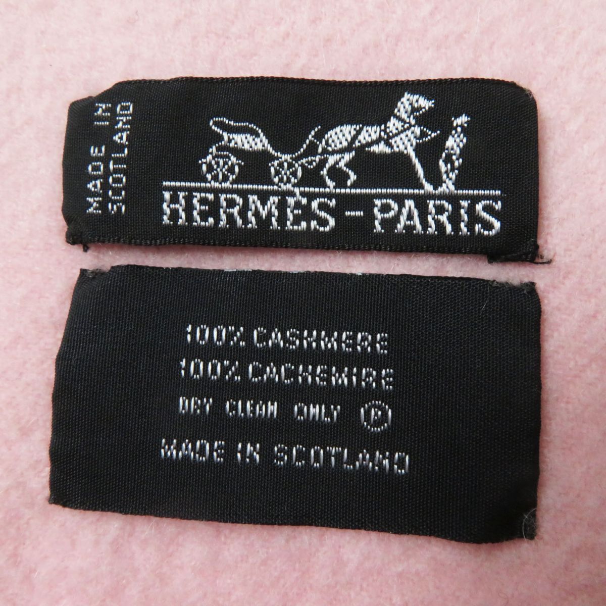 HERMES Stall Main: 100% cashmere Baby pink Women  d