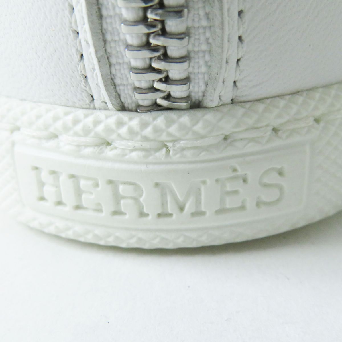 HERMES Slip-on Part: Leather Multicolor x white Women 35.5  d
