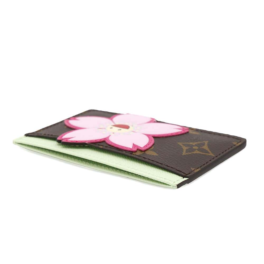 LOUIS VUITTON LV × TM Card Case Porto Carte Simple Sakura BrownM13429 Monogram