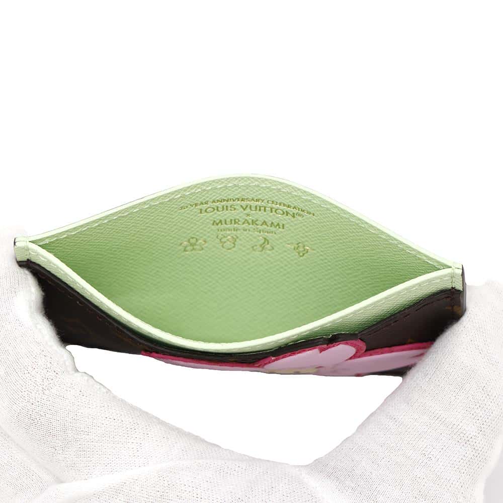 LOUIS VUITTON LV × TM Card Case Porto Carte Simple Sakura BrownM13429 Monogram