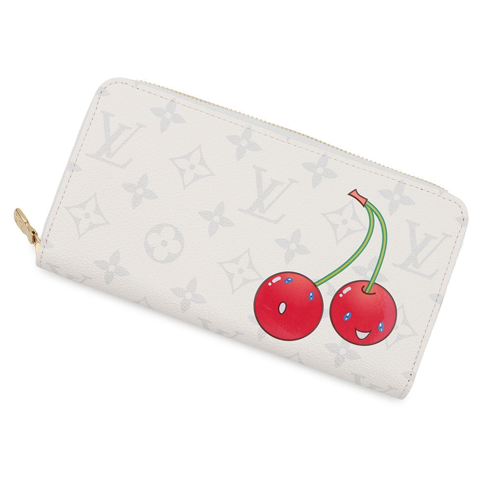LOUIS VUITTON Zippy Wallet LV × TM WhiteM14240 Monogram Cherry