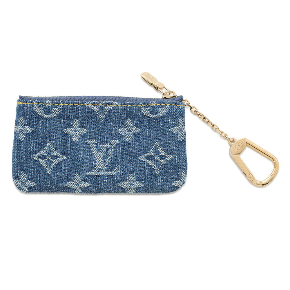 LOUIS VUITTON LV × TM Card Key Case Pochette Cles BlueM14938 Monogram Cherry Denim