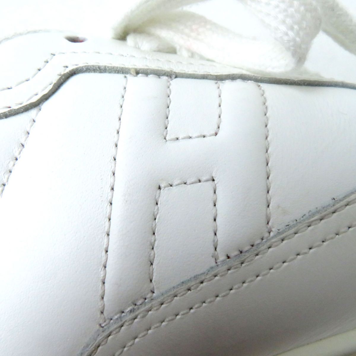 HERMES sneakers Main: Leather White x blue x red Women 36.5  d