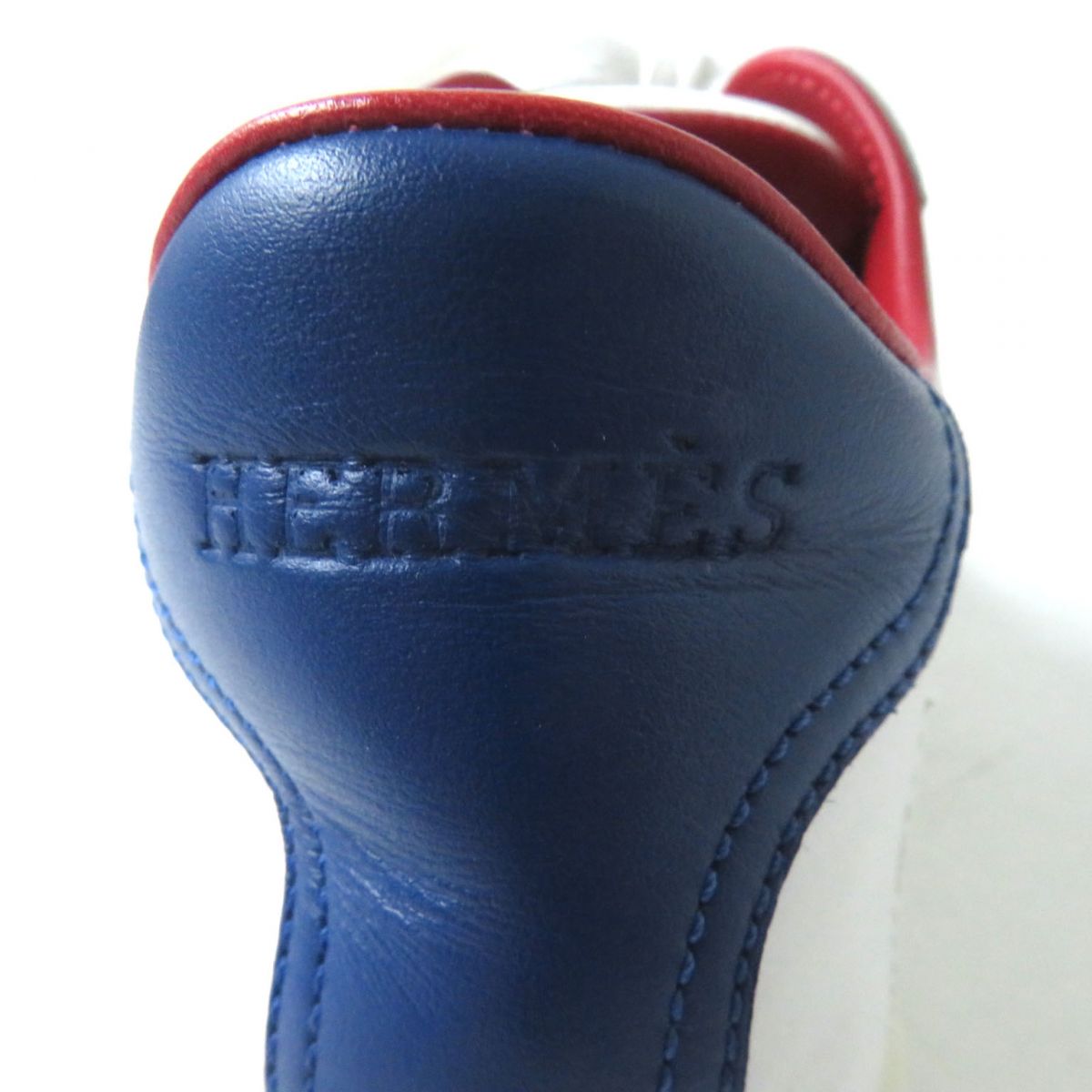 HERMES sneakers Main: Leather White x blue x red Women 36.5  d