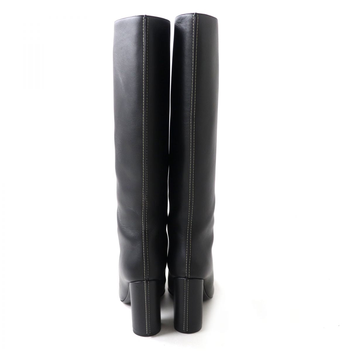HERMES boots Main: Leather black Women 35.5  d