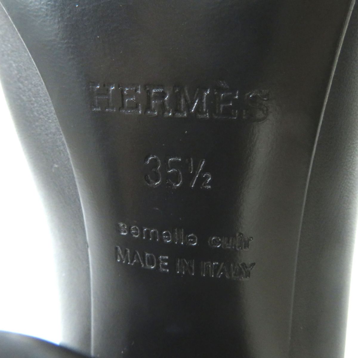 HERMES boots Main: Leather black Women 35.5  d
