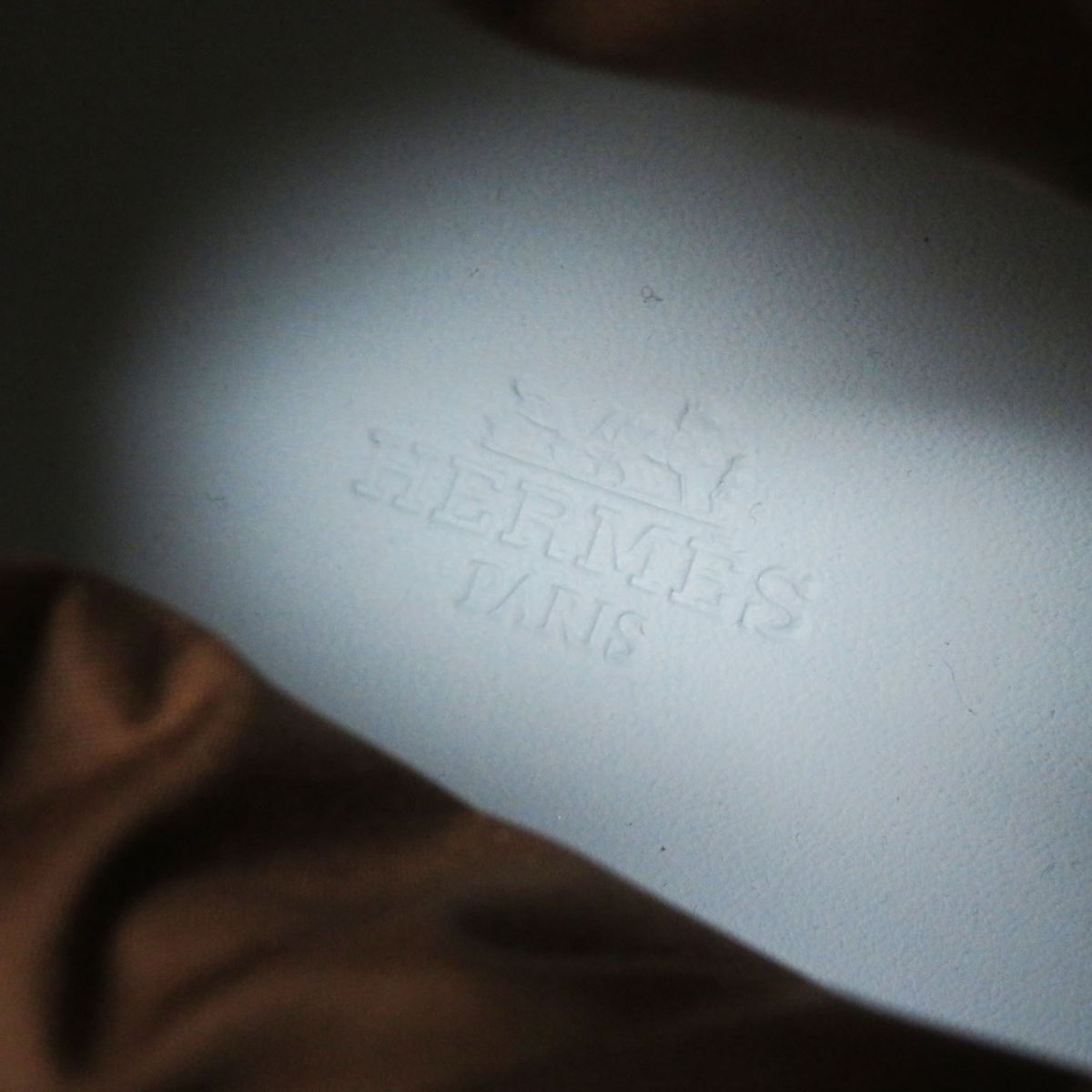 HERMES boots Main: Parachute fabric, Main: Calf leather Whitex orange Women 38  d