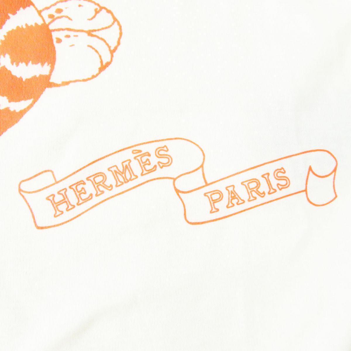 HERMES Tunic Main: 100% cotton, part: 59% polyester, part: 41% acrylic Ivoryx Neon Orange Women 34  d