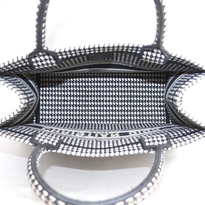 Dior Book Tote Houndstooth Canvas Tote Bag
