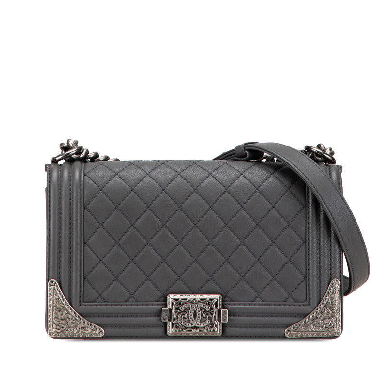 Chanel Paris-Dallas Boy Chanel Calfskin Chain Shoulder Bag