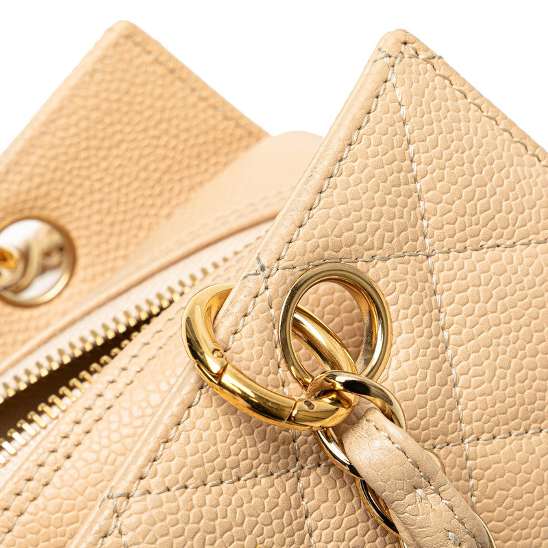 Chanel Coco Mark Matelasse Caviar Skin Shoulder Bag