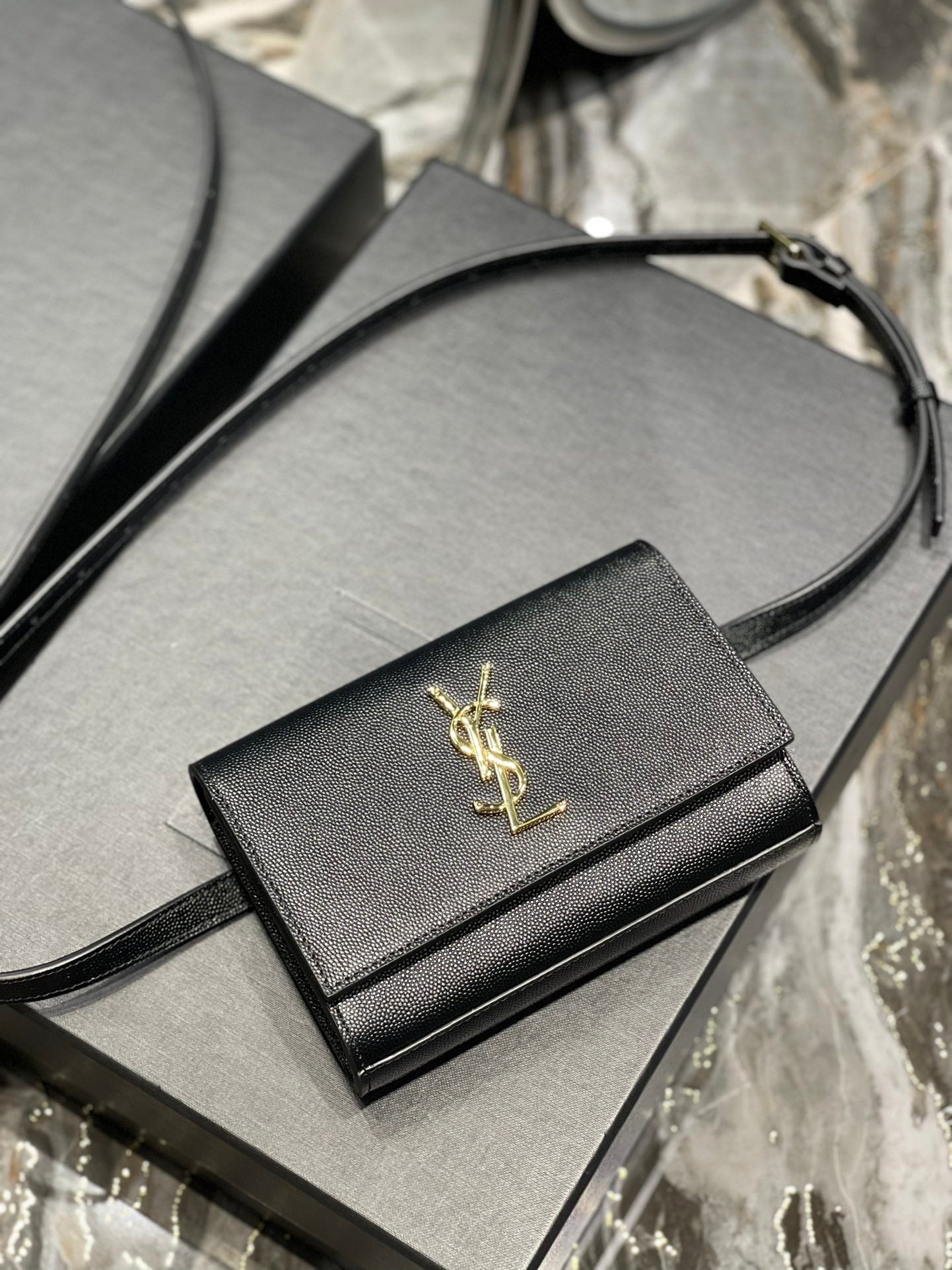 Top Quality Kate Belt Bag Black For Women, Women’s Bags 7in/18cm YSL 534395BOW0J1000
