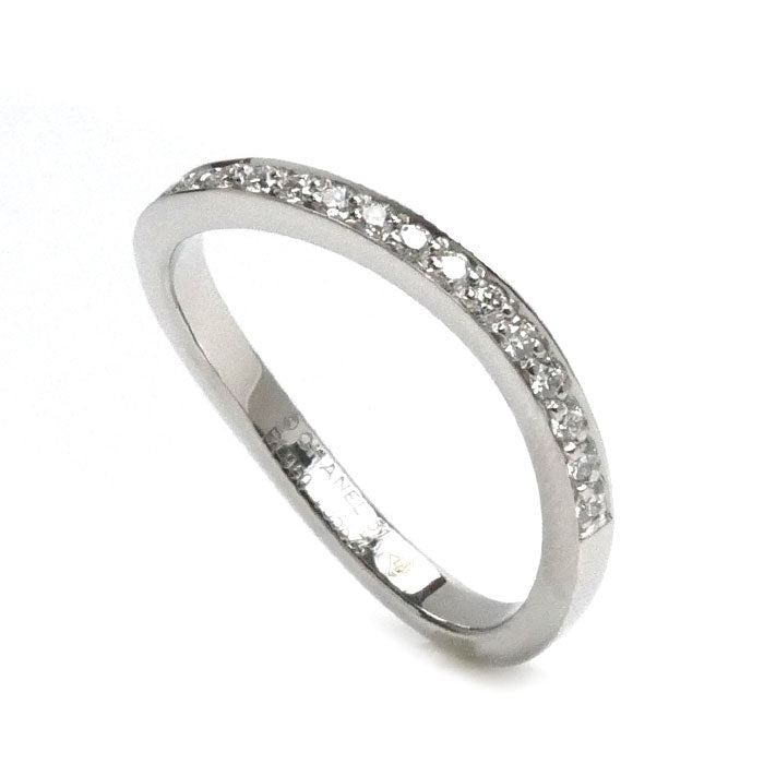 Chanel Ruban de Half Eternity Pt950 Platinum Diamond Ring Size 51