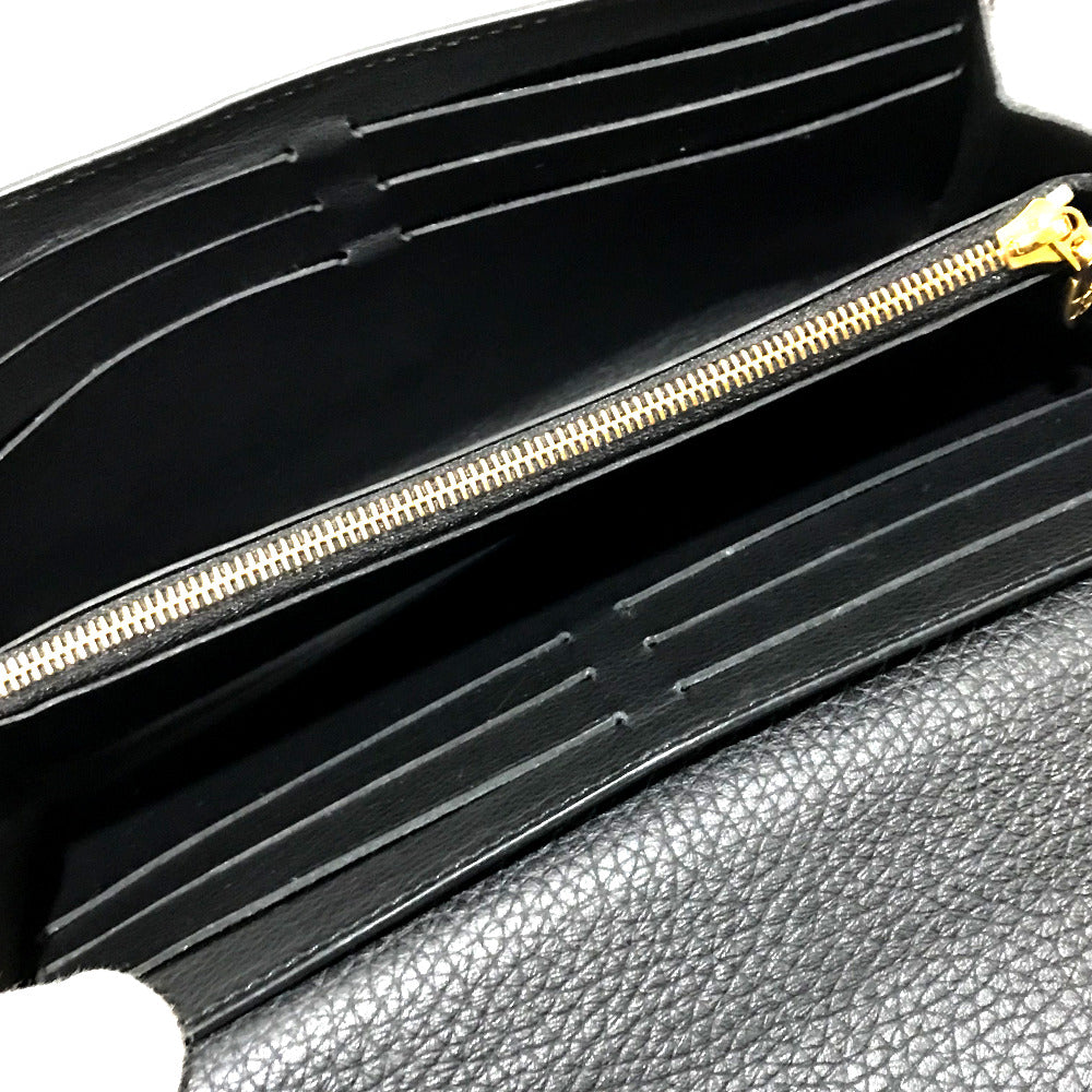 LOUIS VUITTON Folded wallet M62076 Taurillon Clemence Leather black Taurillon Clemence Portefeuille Capsine Women  d