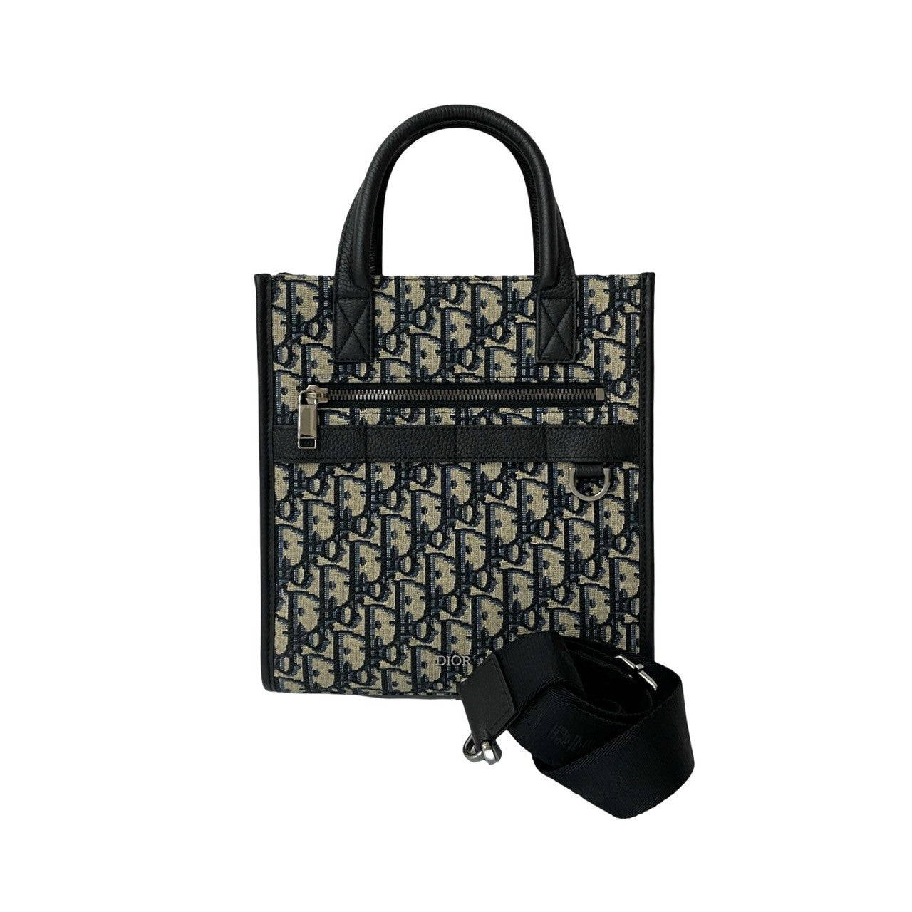 Christian Dior Oblique Leather Canvas 2way Handbag