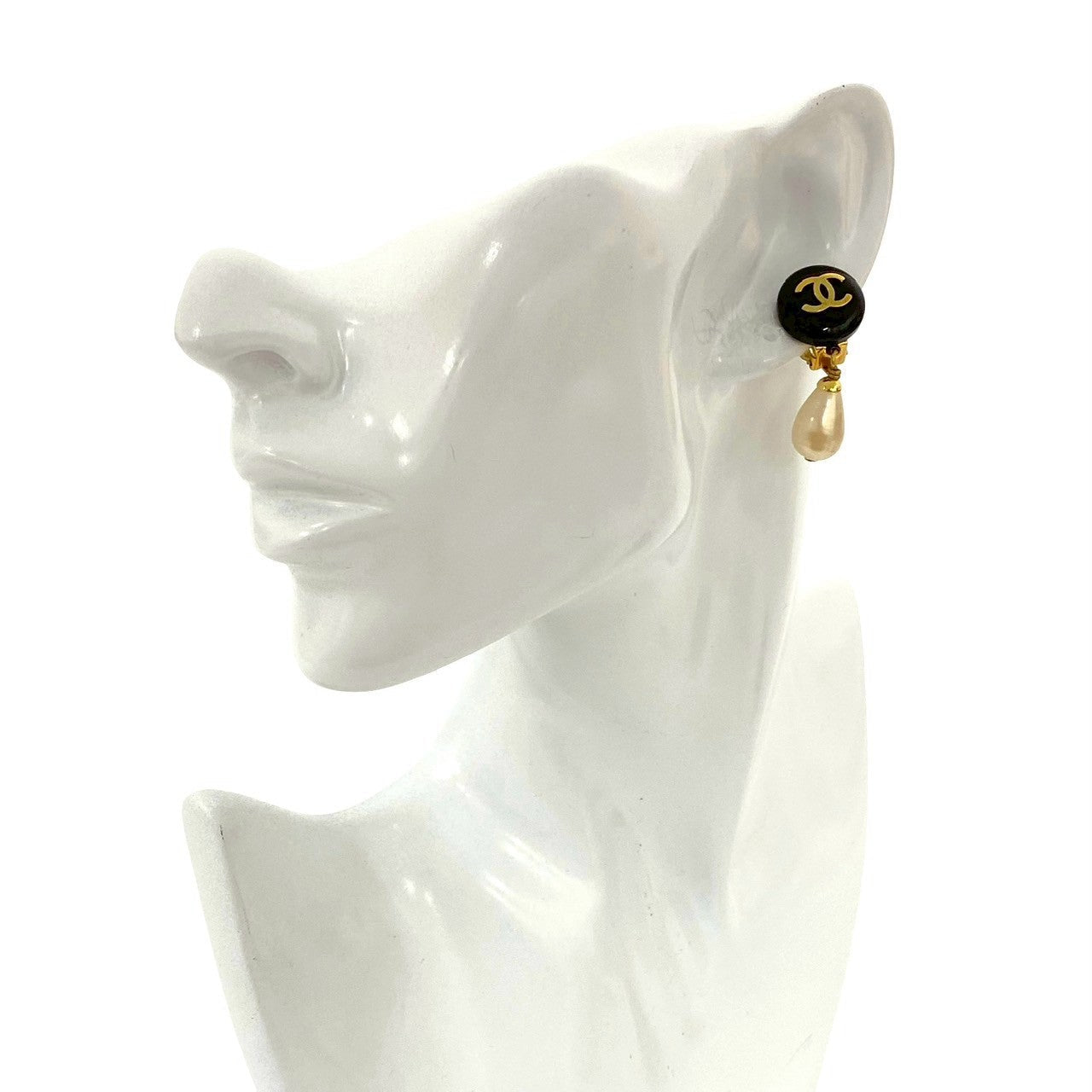 Chanel Coco Mark Pearl Earrings