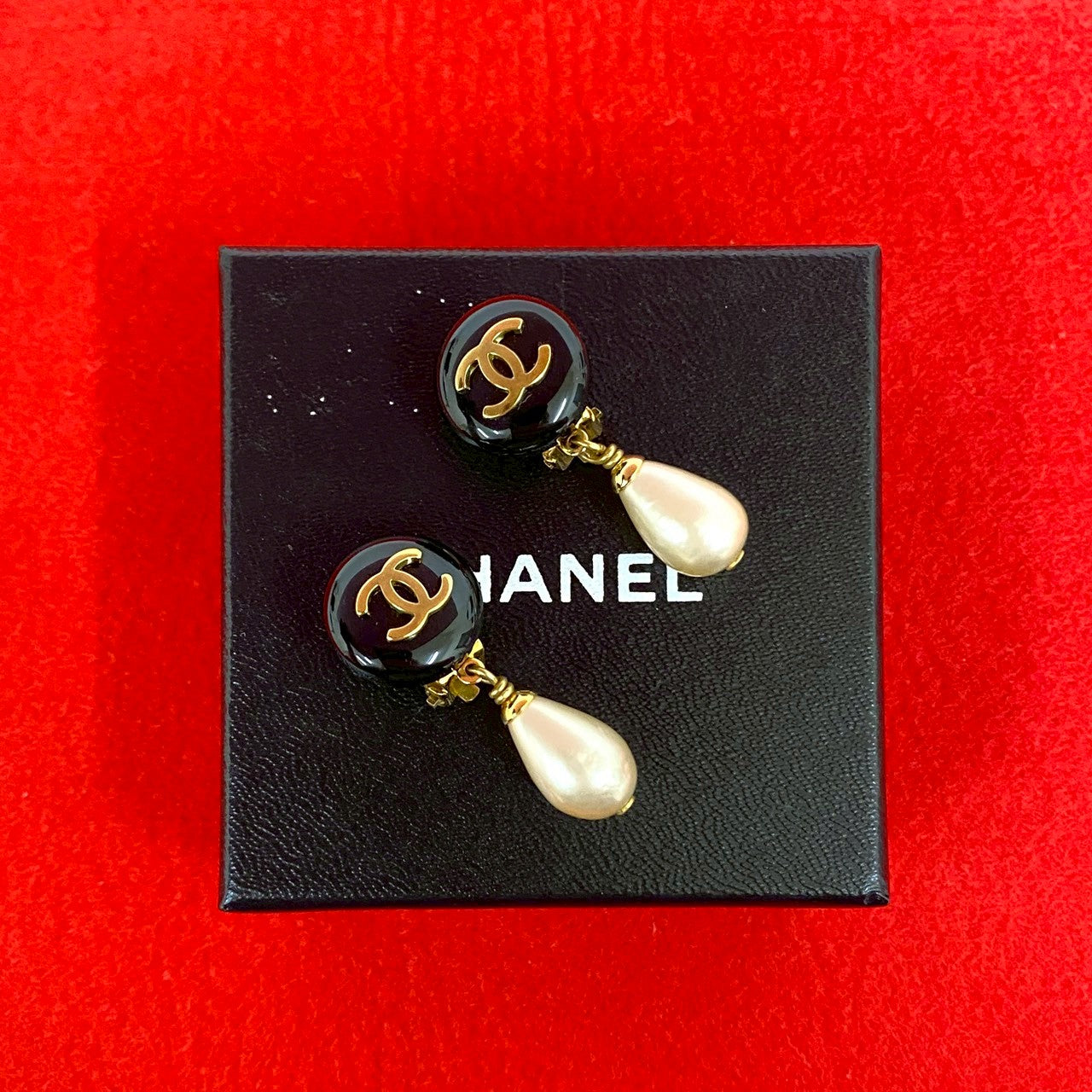 Chanel Coco Mark Pearl Earrings