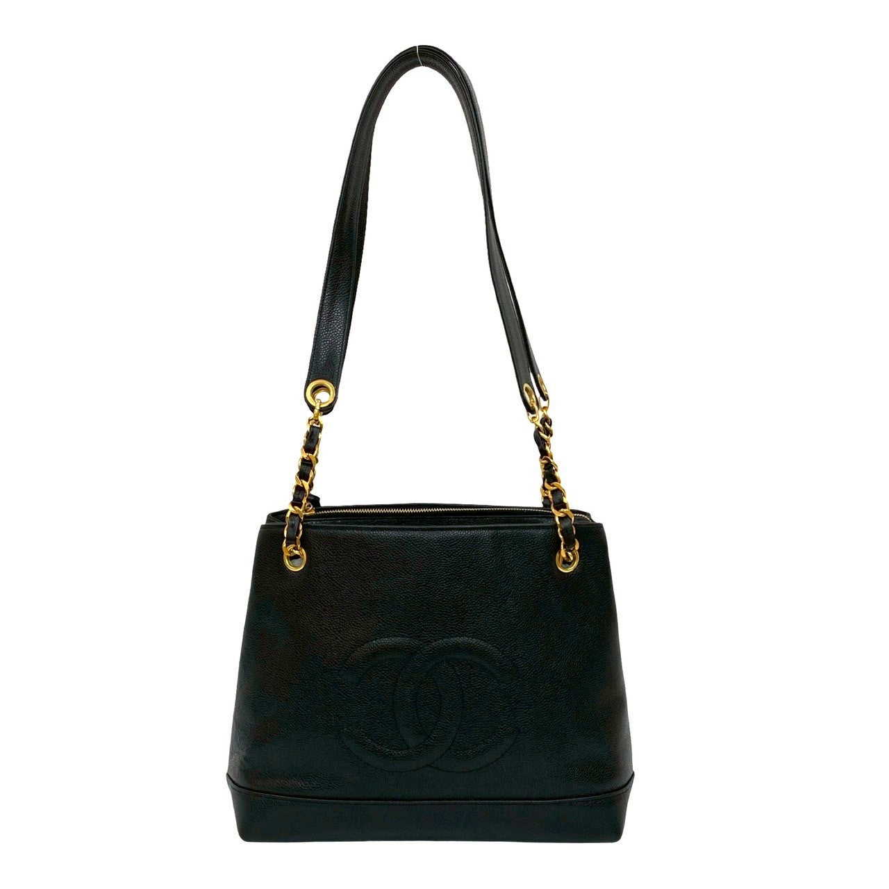 Chanel Caviar Skin Chain Tote Bag