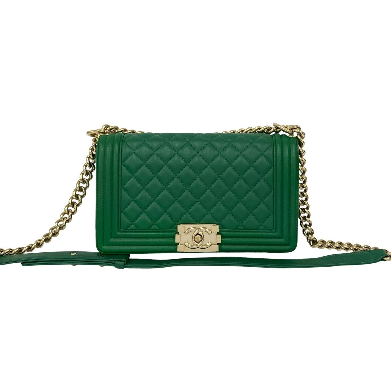 Chanel Boy Chanel Lambskin Shoulder Bag