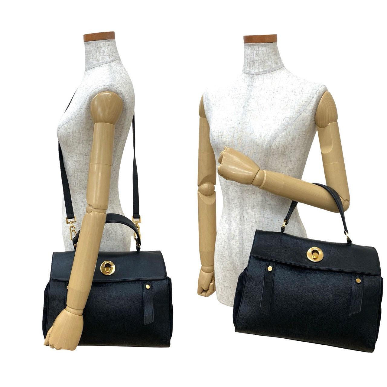 Saint Laurent Paris M  Two Leather 2way Handbag