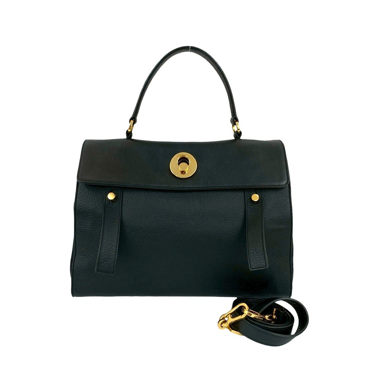 Saint Laurent Paris M  Two Leather 2way Handbag