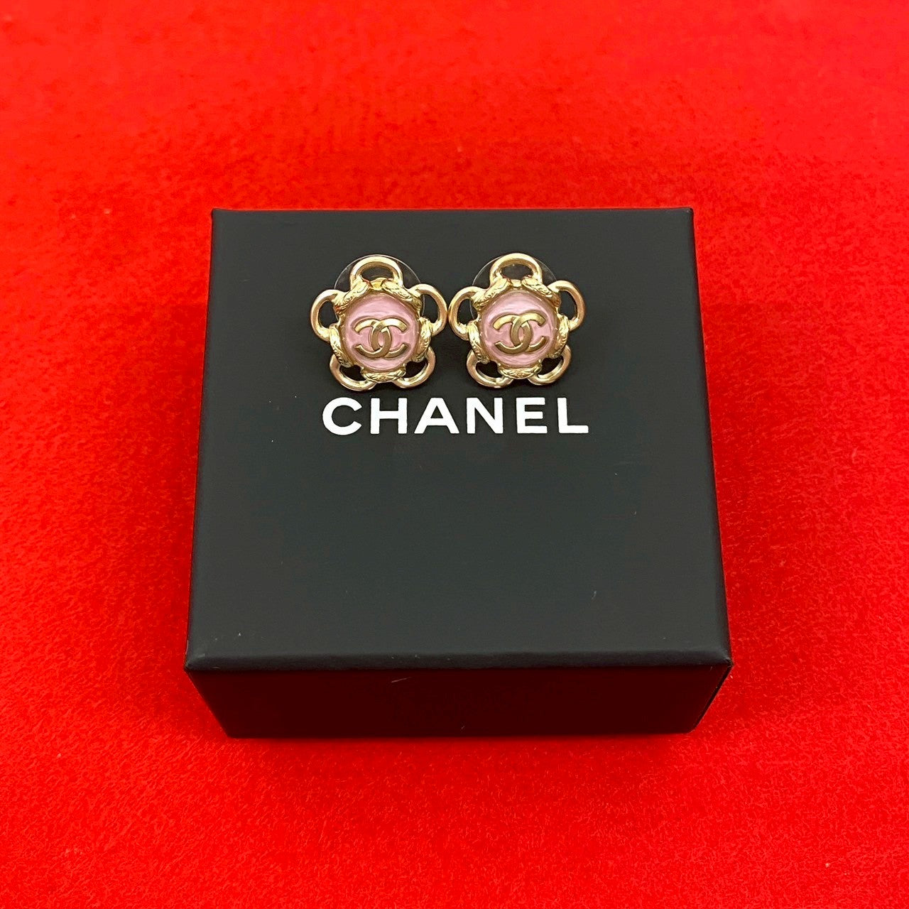 Chanel Coco Mark Flower Earrings