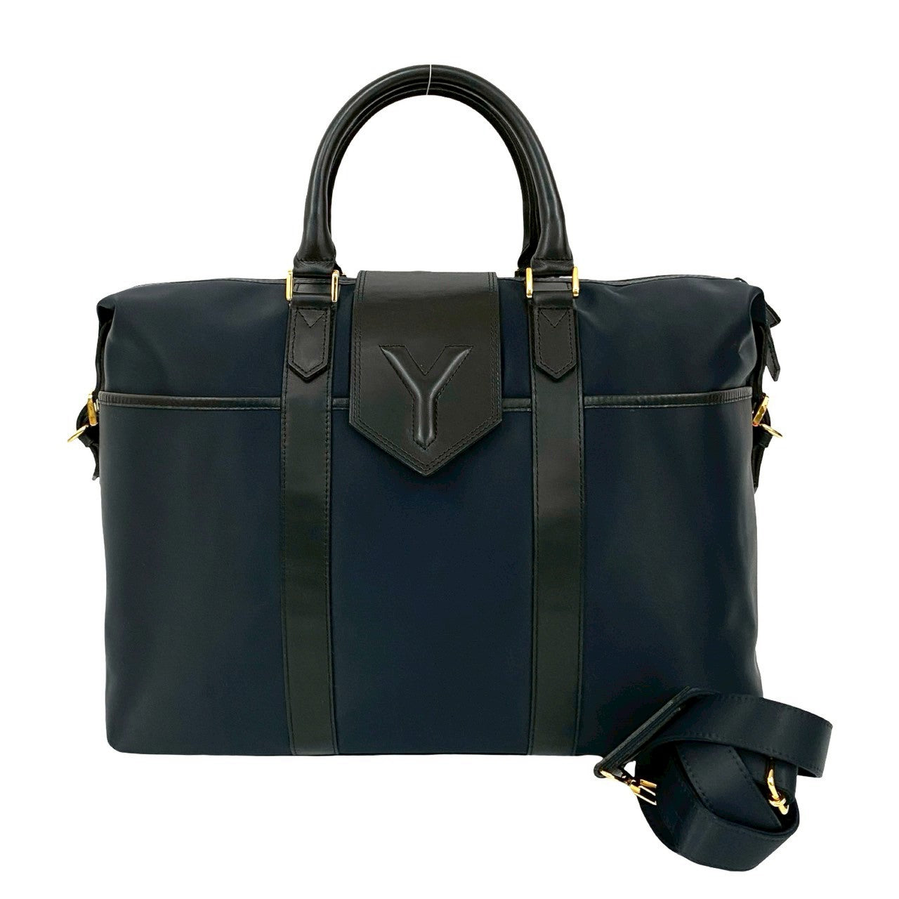 Yves Saint Laurent Nylon Leather 2way Handbag