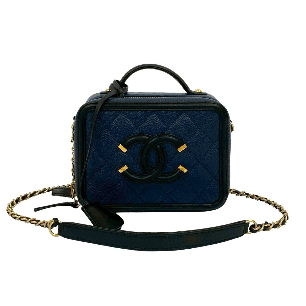 Chanel CC Filigree Caviar Skin 2way Handbag
