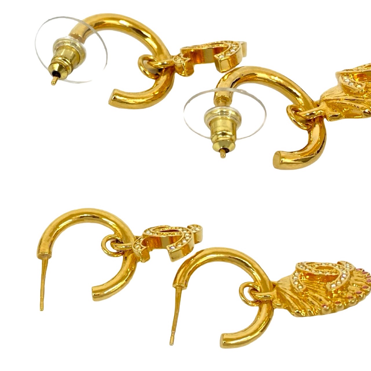 Chanel Coco Mark Shell Earrings