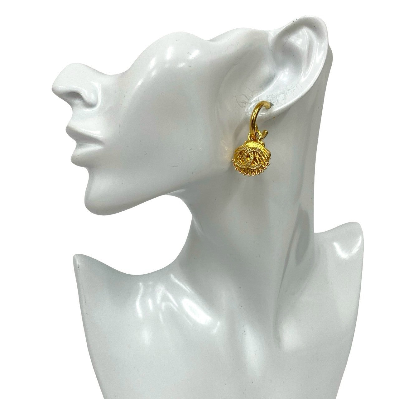 Chanel Coco Mark Shell Earrings