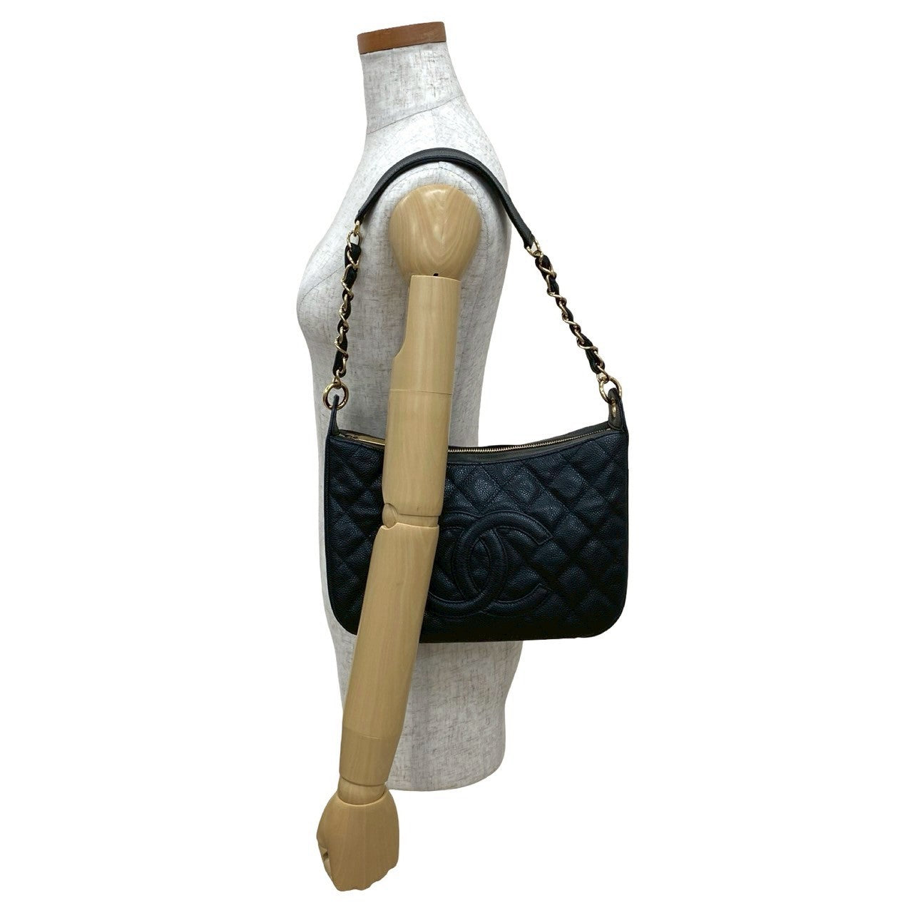 Chanel Coco Mark Caviar Skin Shoulder Bag