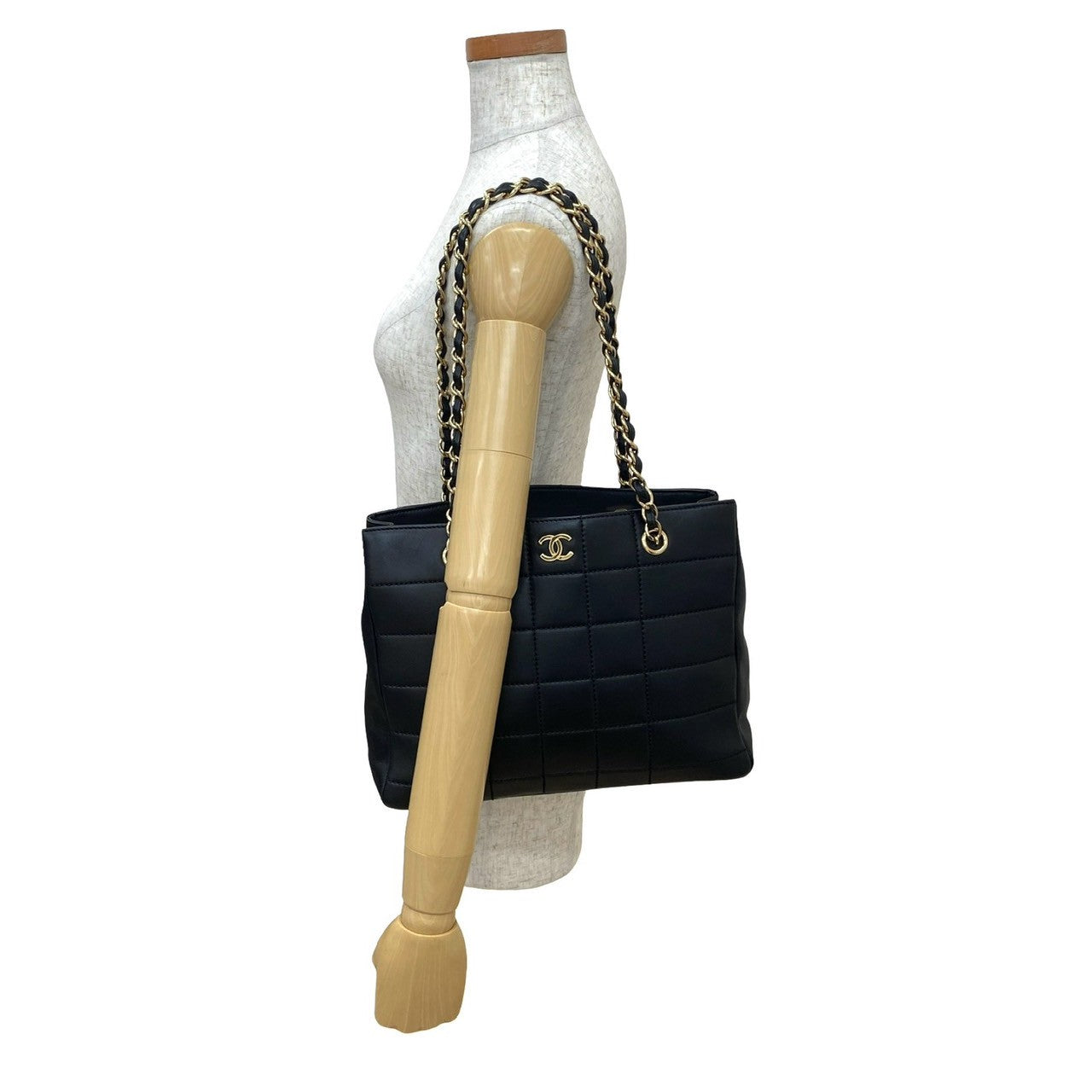 Chanel Choco Bar Lambskin Tote Bag