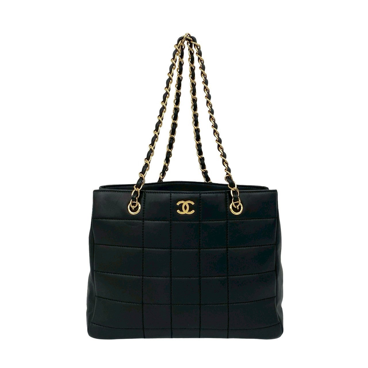 Chanel Choco Bar Lambskin Tote Bag