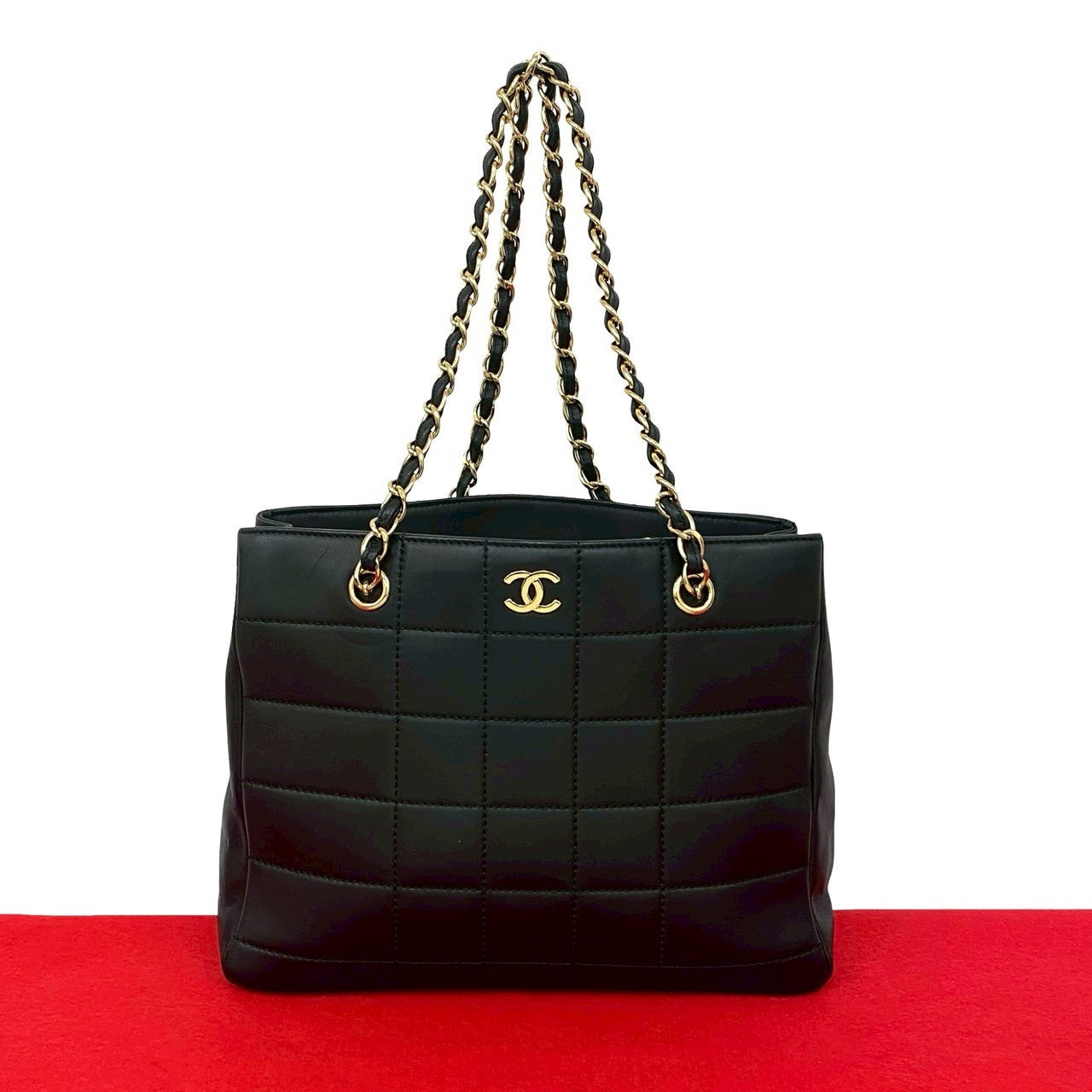 Chanel Choco Bar Lambskin Tote Bag