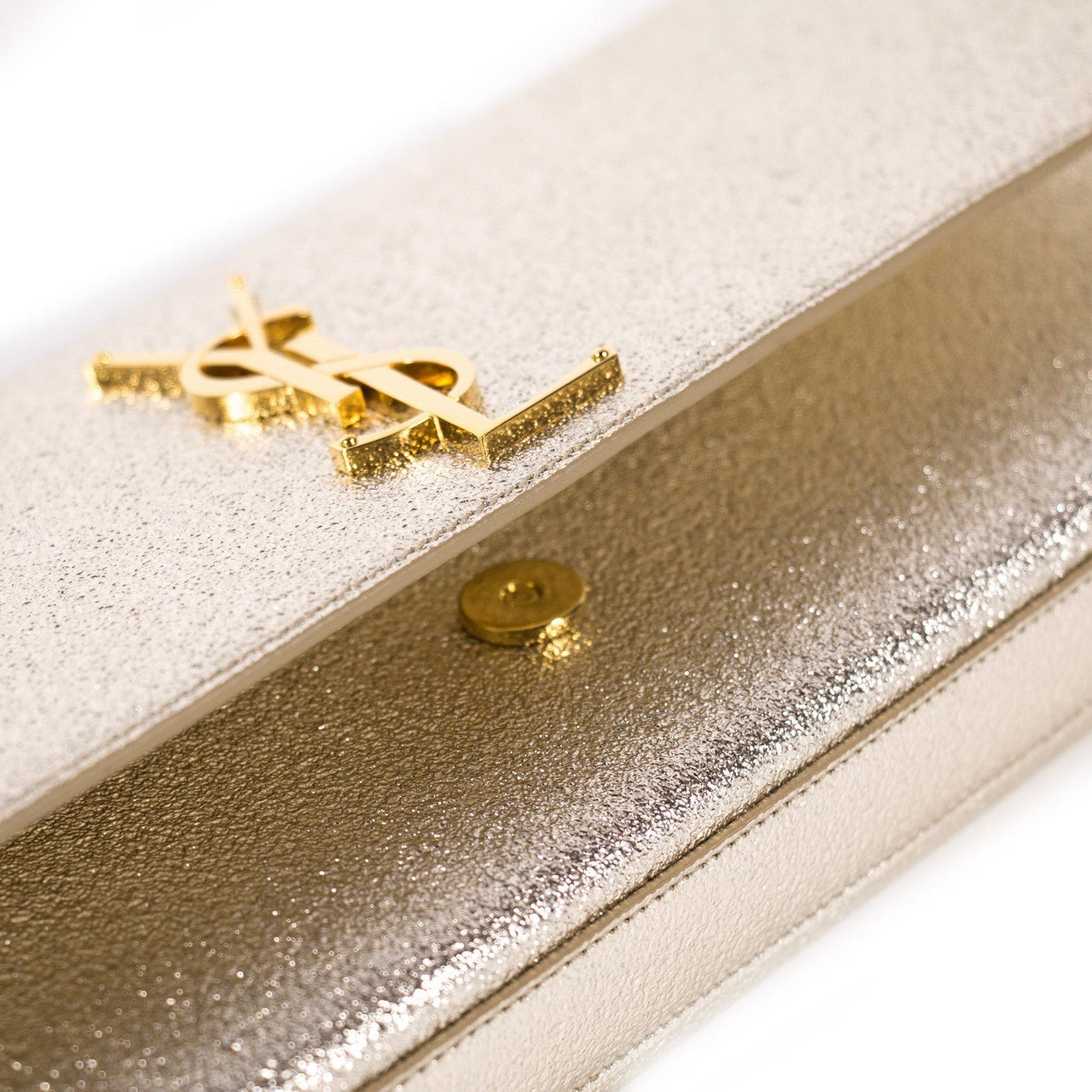 Saint Laurent Monogram Metallic Clutch