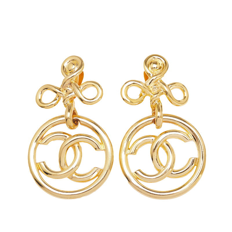 Chanel Coco Mark Round Earrings