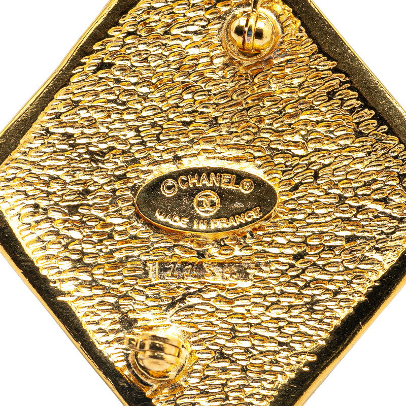Chanel Gold Plated Coco Mark Diamond Brooch